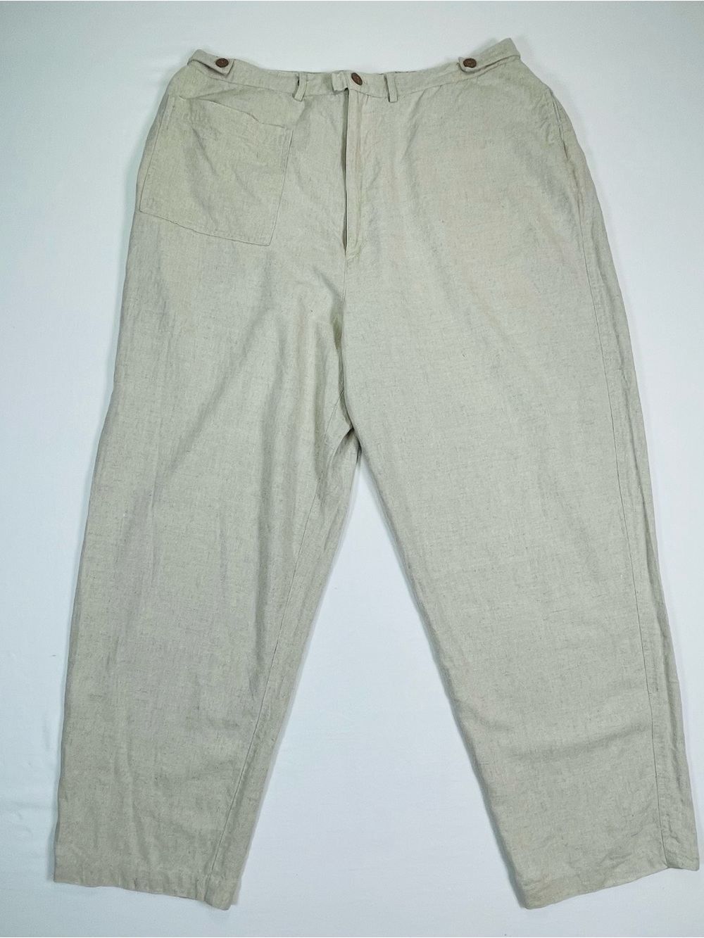 Women’s Lightweight Cream Linen Blend Pants